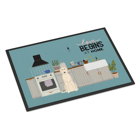Carolines Treasures 24 x 36 in. Irish Wolfhound Kitchen Scene Indoor or Outdoor Mat CK7769JMAT